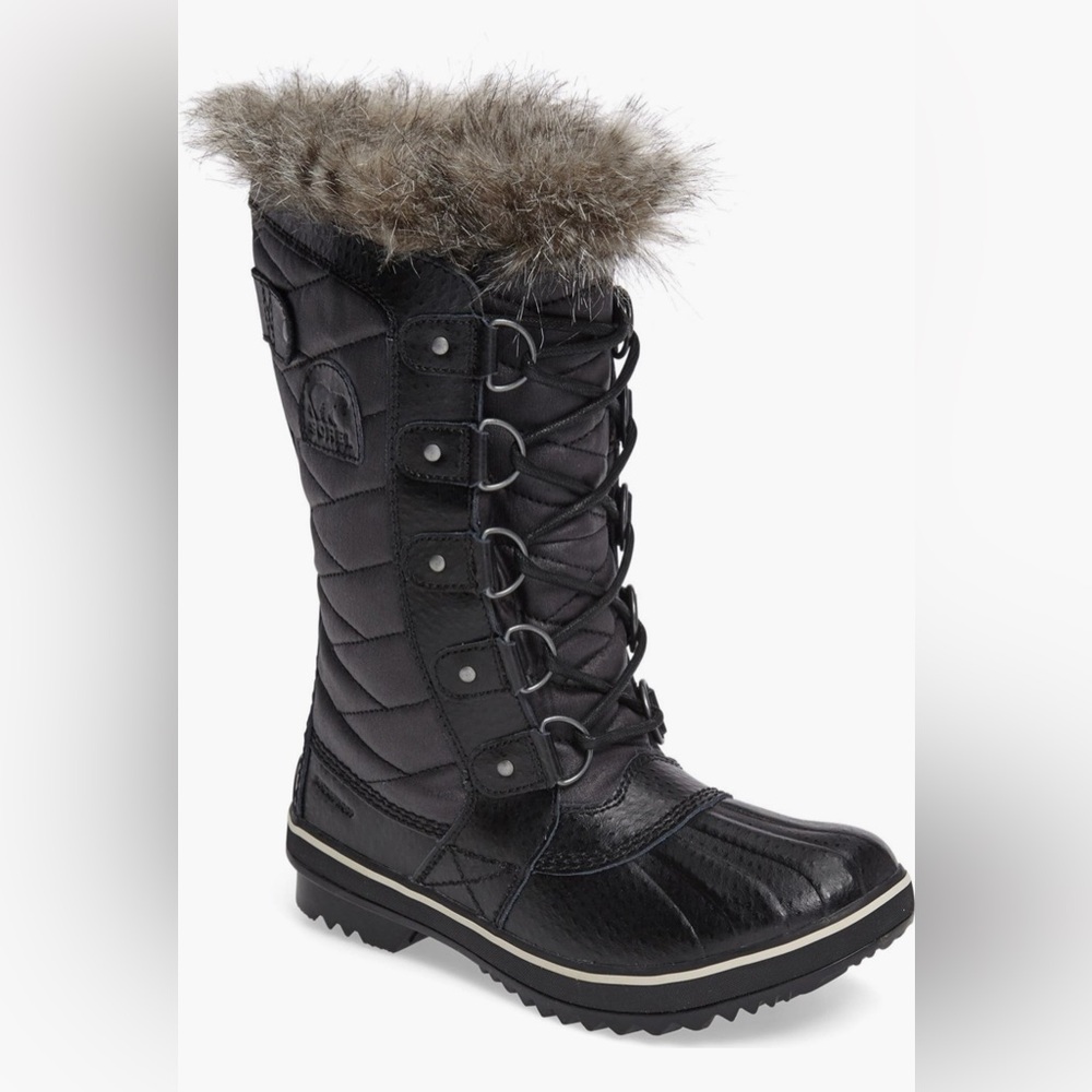 New SOREL 'Tofino II' Faux Fur Lined Waterproof
Boot In Black Stone Size 6